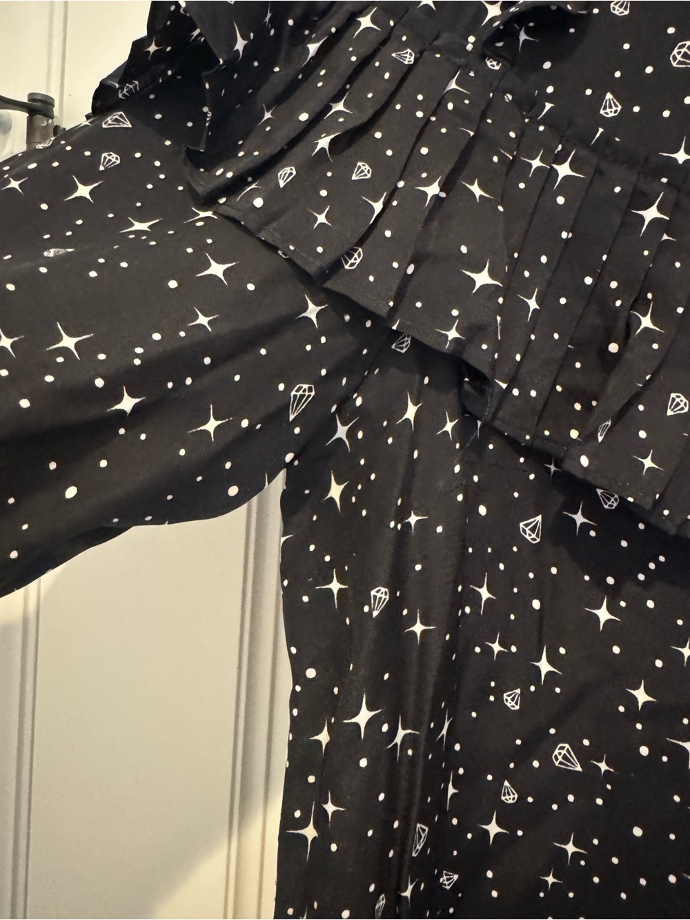 Frame Black Star-Print Ruffle Dress - Picture 3 of 6